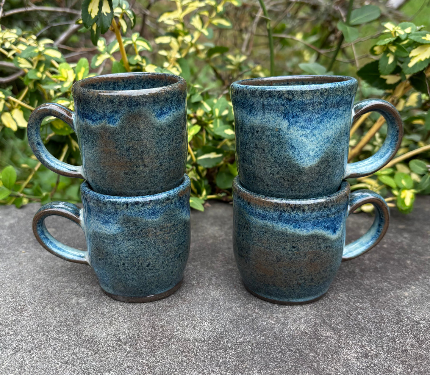 Small Blue and Brown Mug 4oz