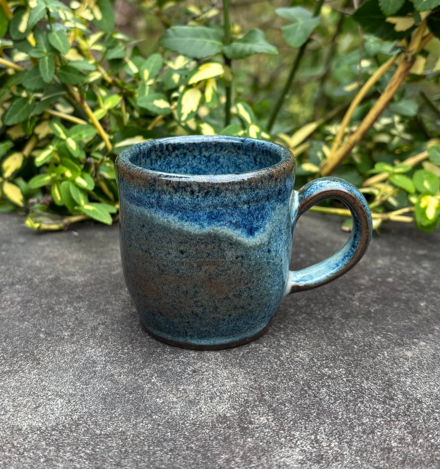 Small Blue and Brown Mug 4oz