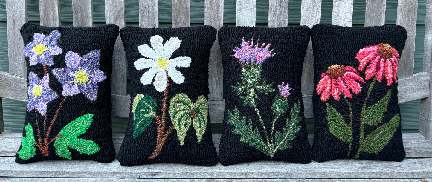 Tufted Liverleaf Flower Pillow