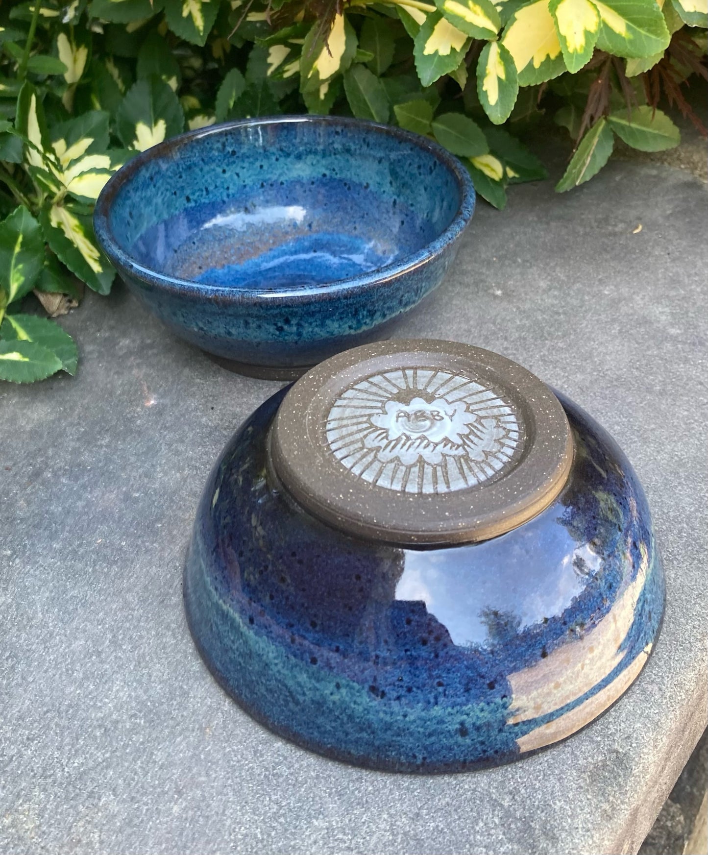 Small Blue Speckle Bowl
