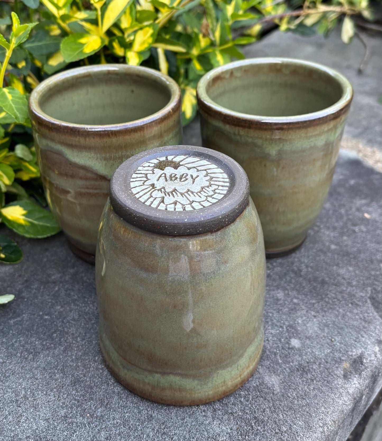 Green Handleless Cup 12oz
