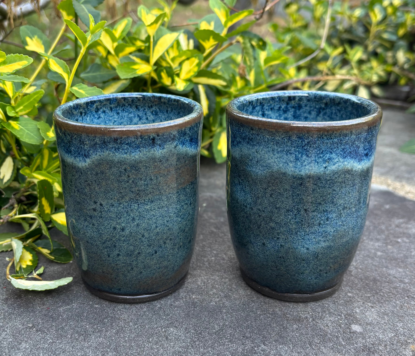 Handleless Blue Cup 12oz