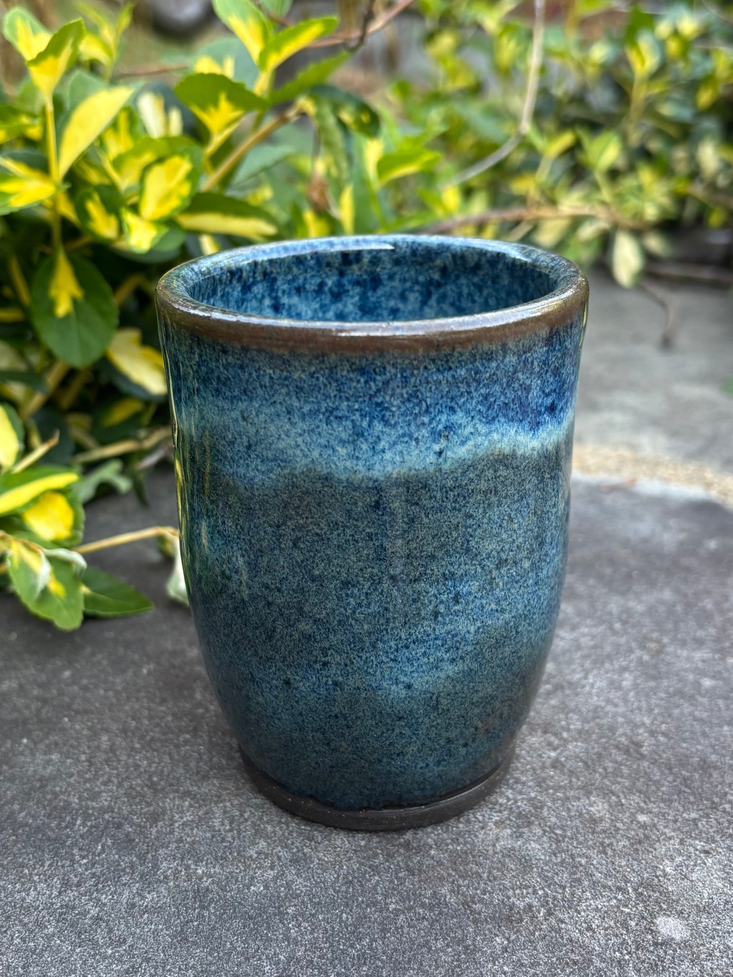 Handleless Blue Cup 12oz