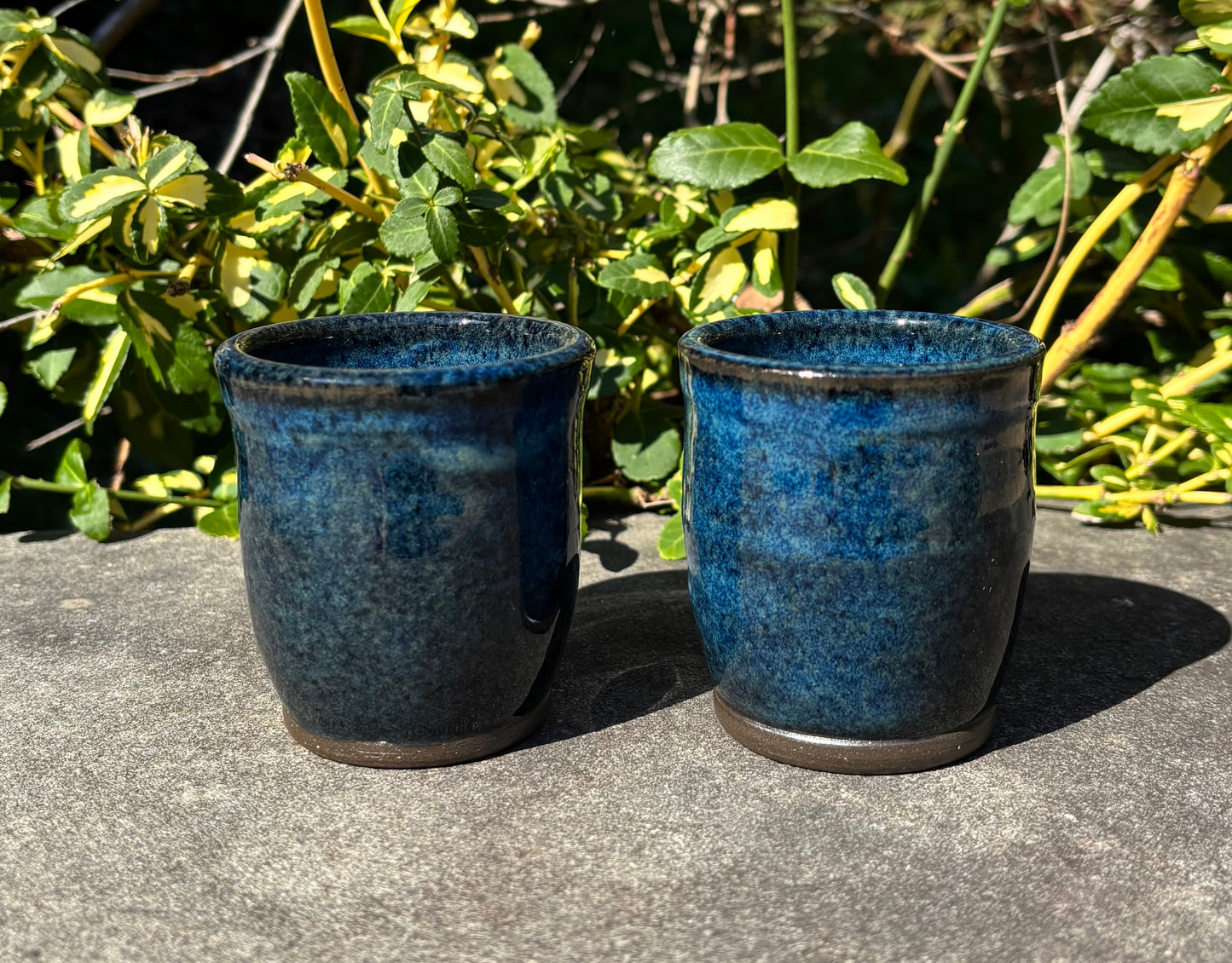 Small Handleless Blue Cup 4oz
