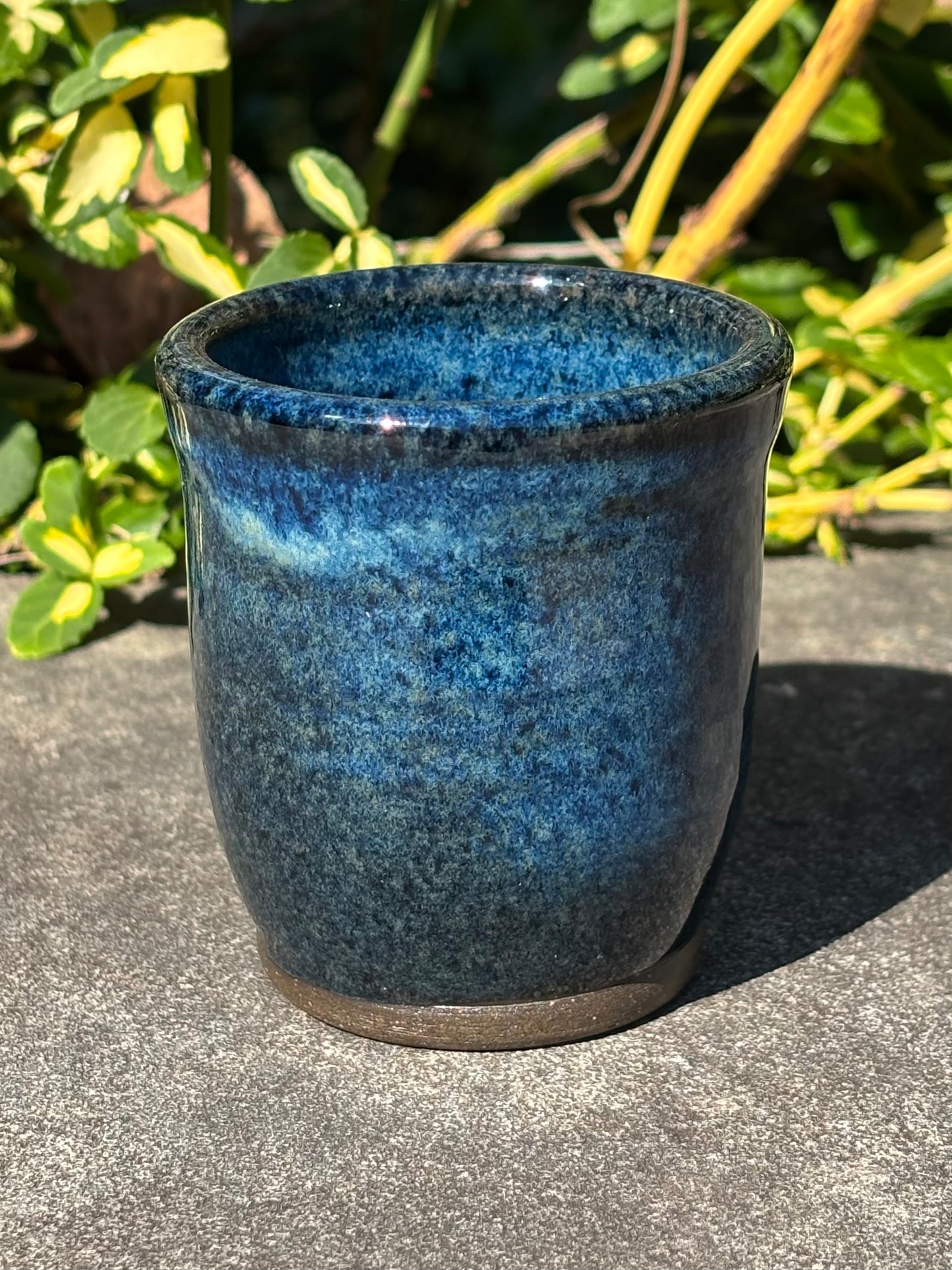 Small Handleless Blue Cup 4oz