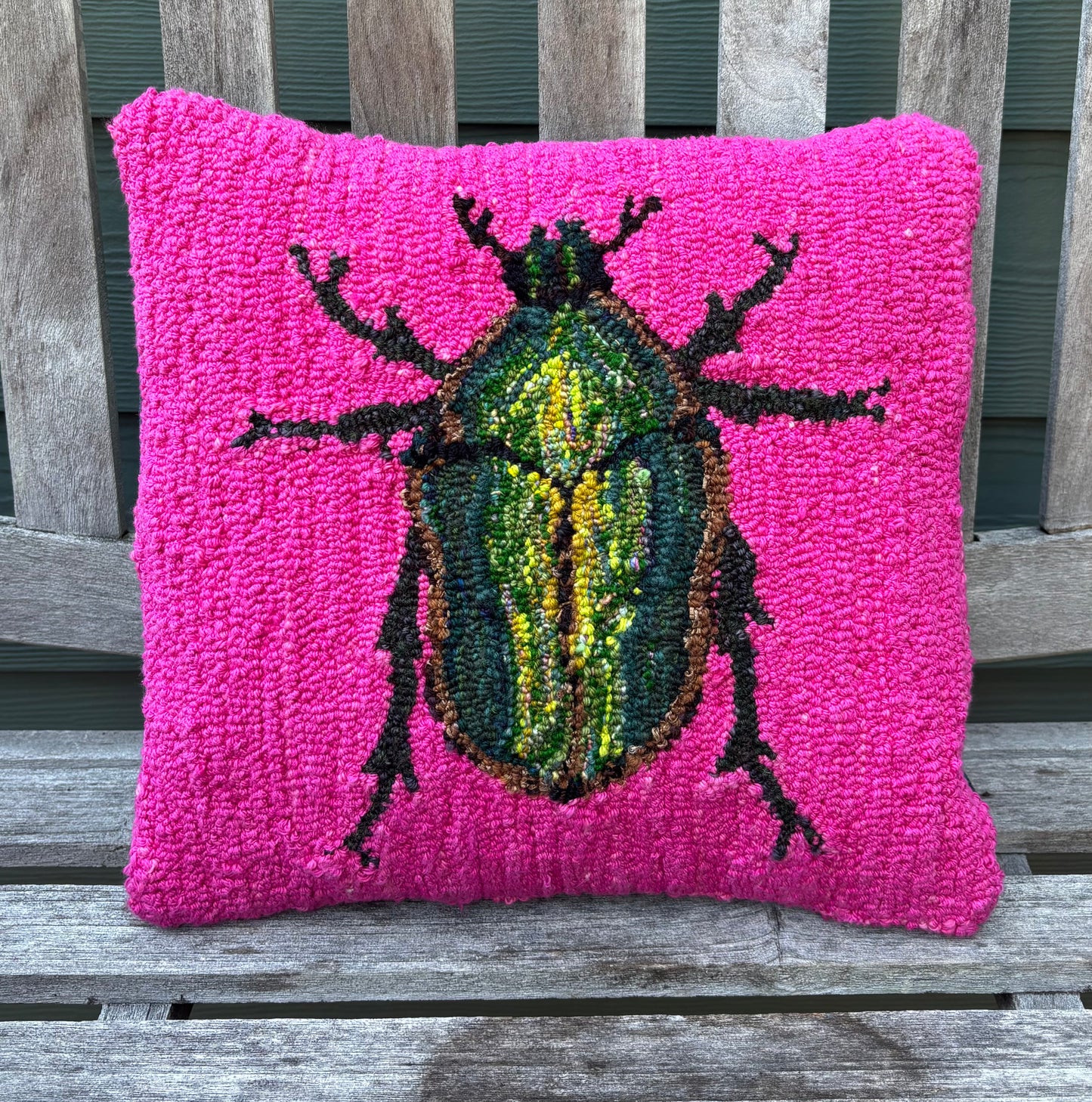 Tufted June Bug Pillow