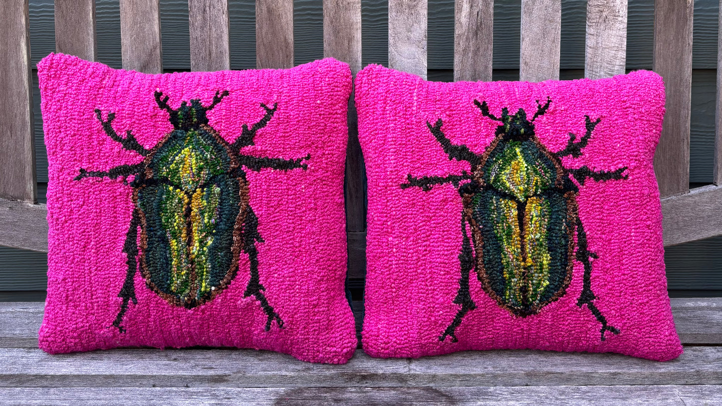 Tufted June Bug Pillow