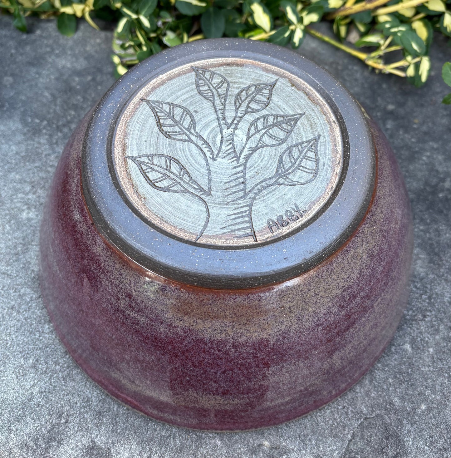Large Red and Brown Bowl