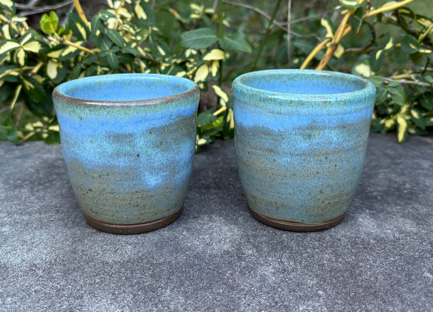 Small Light Blue Handleless Cup 7oz
