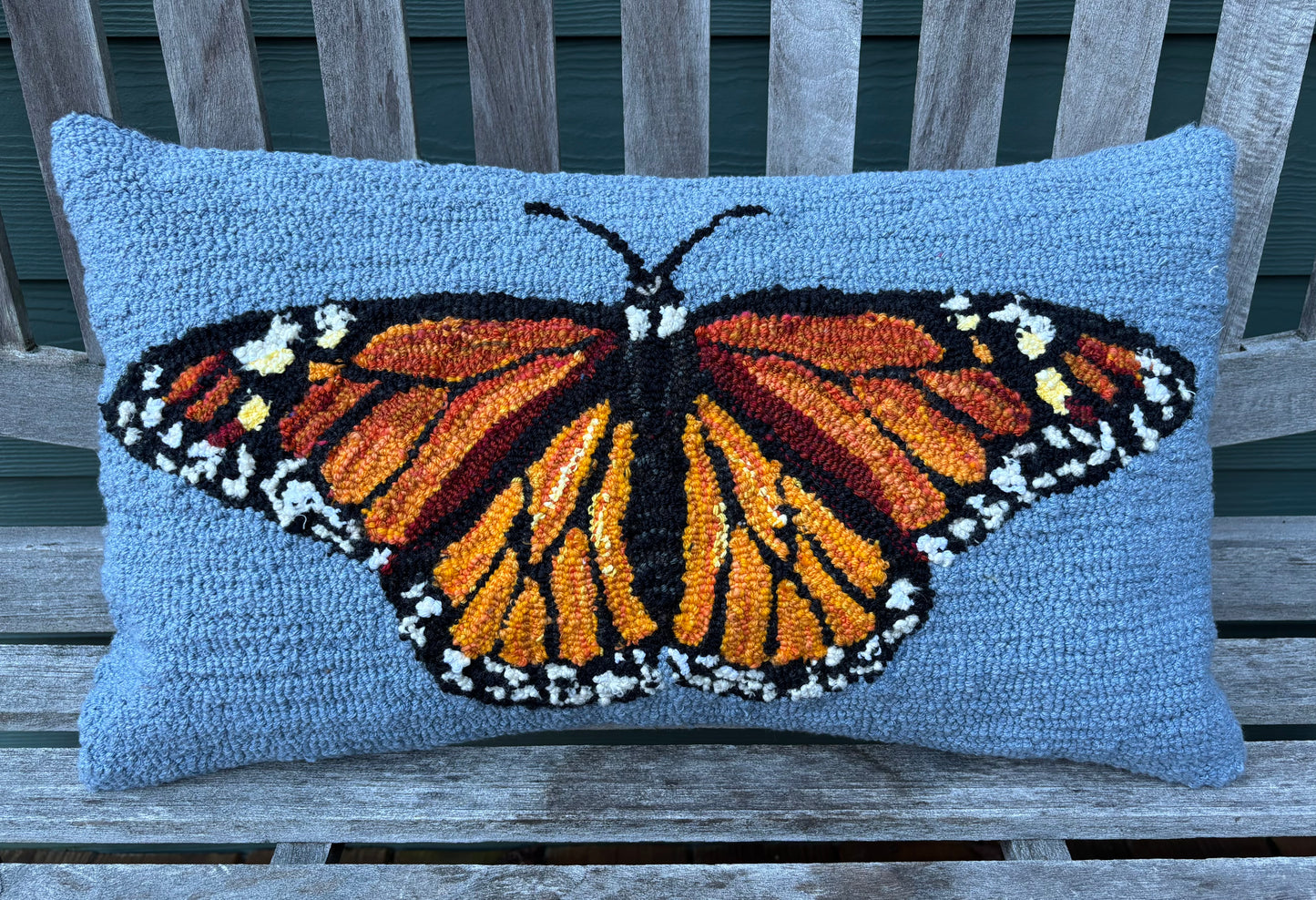 Tufted Monarch Butterfly Pillow