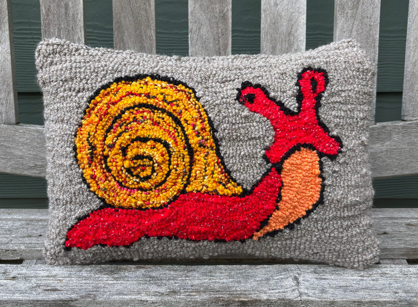 Tufted Red Snail Pillow