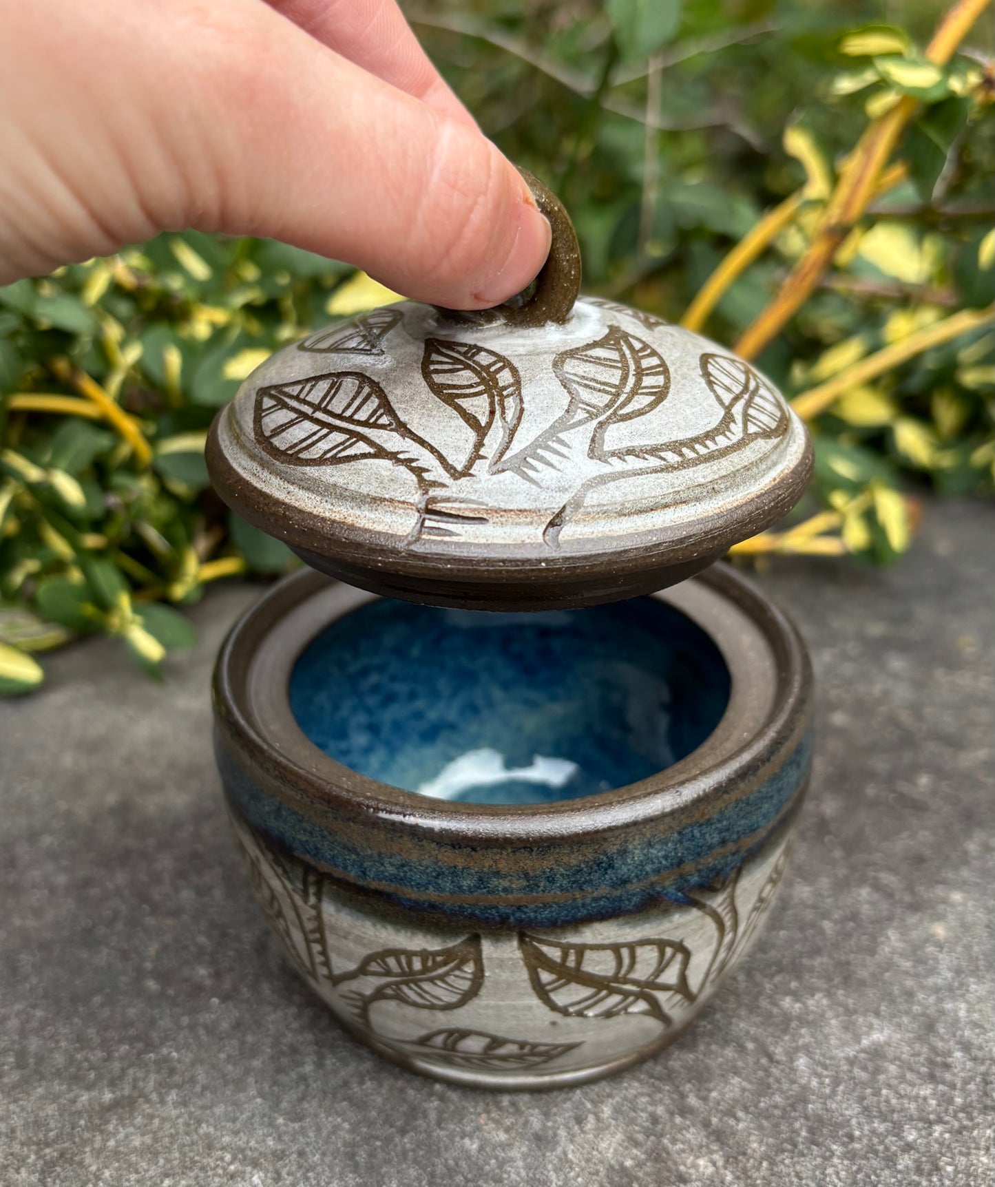 Carved Tree Jar