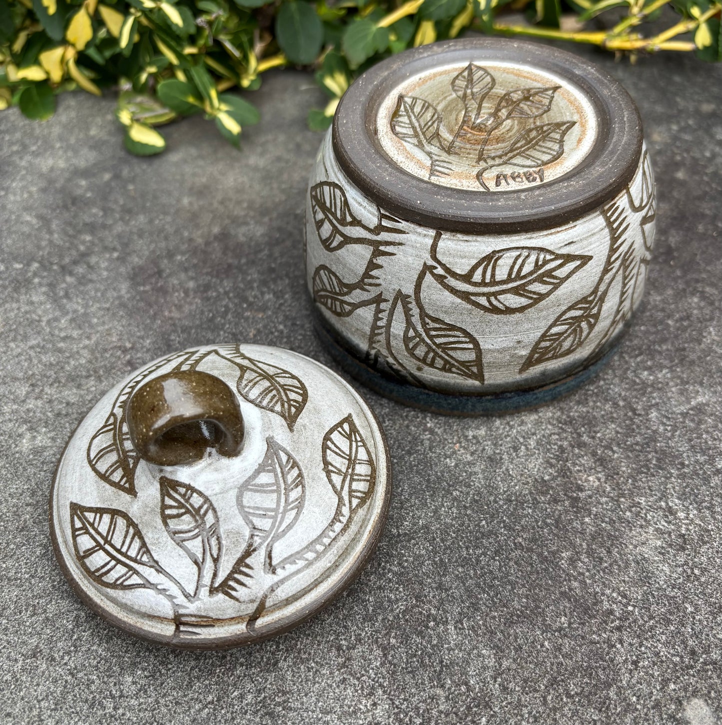 Carved Tree Jar