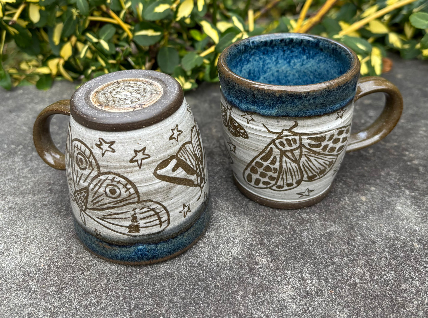 Small Carved Moth Mug 5oz