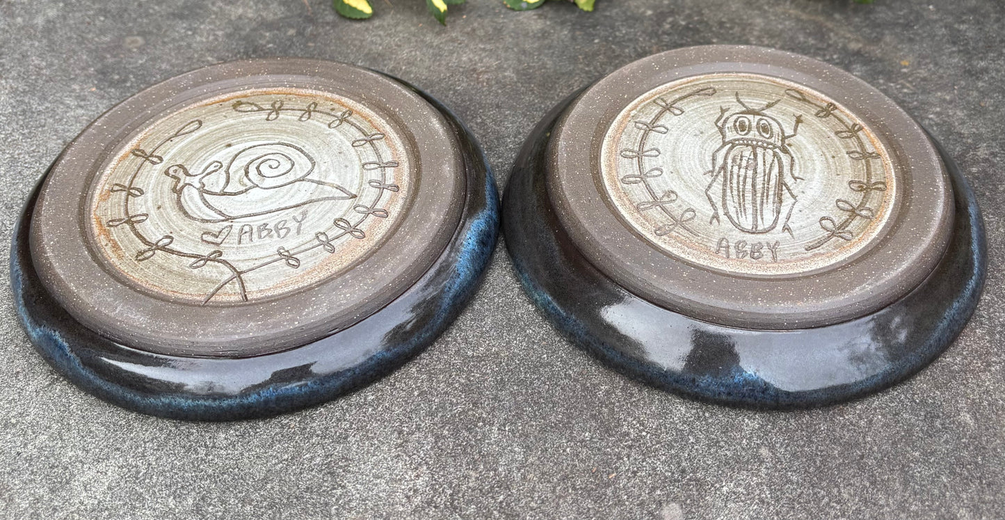 Small Gray Blue Plate