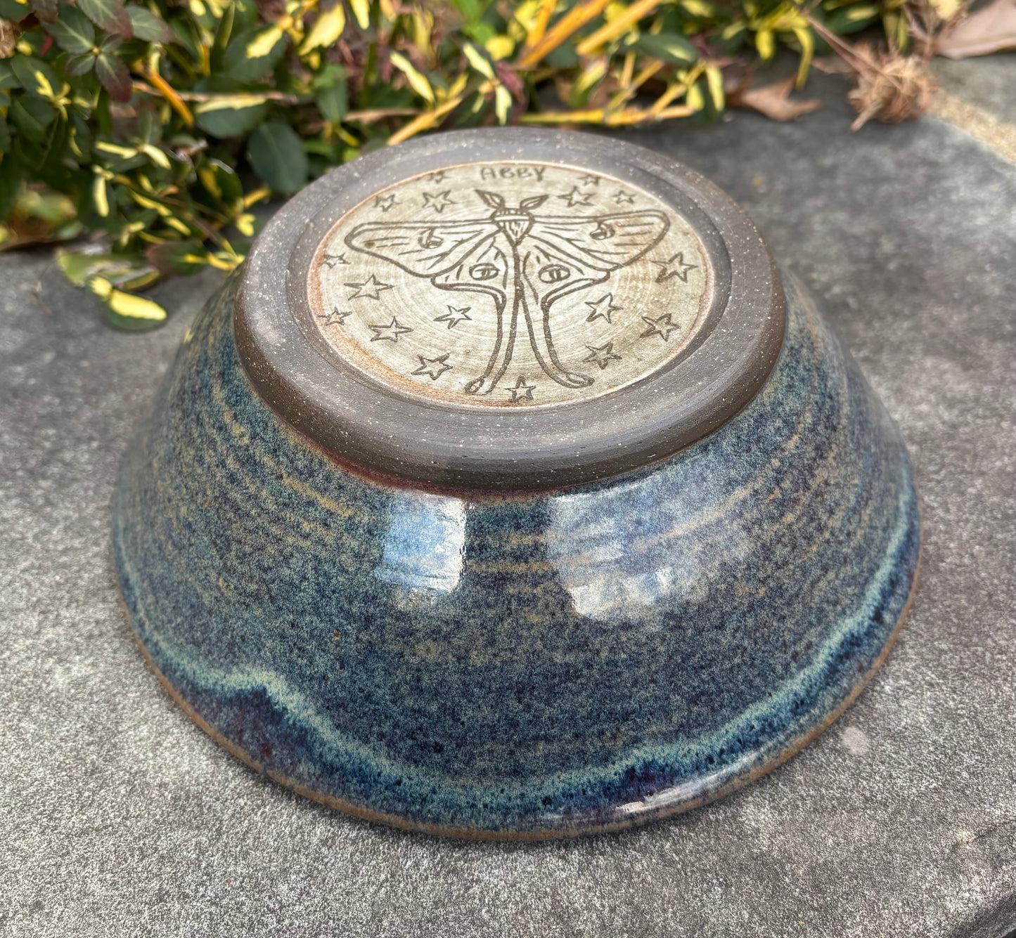 Medium Blue Brown Bowl