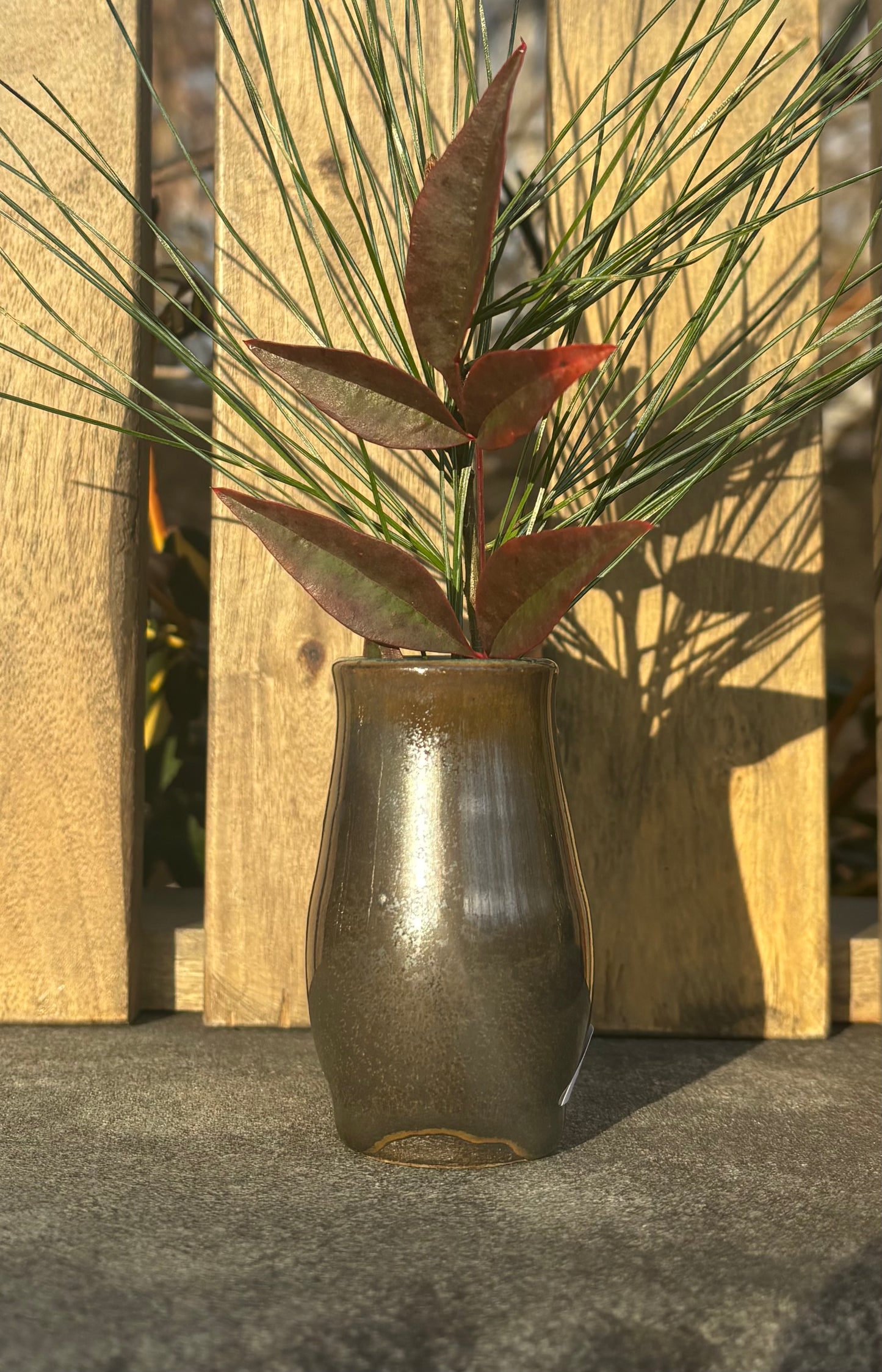 Tiny Metallic Bud Vase