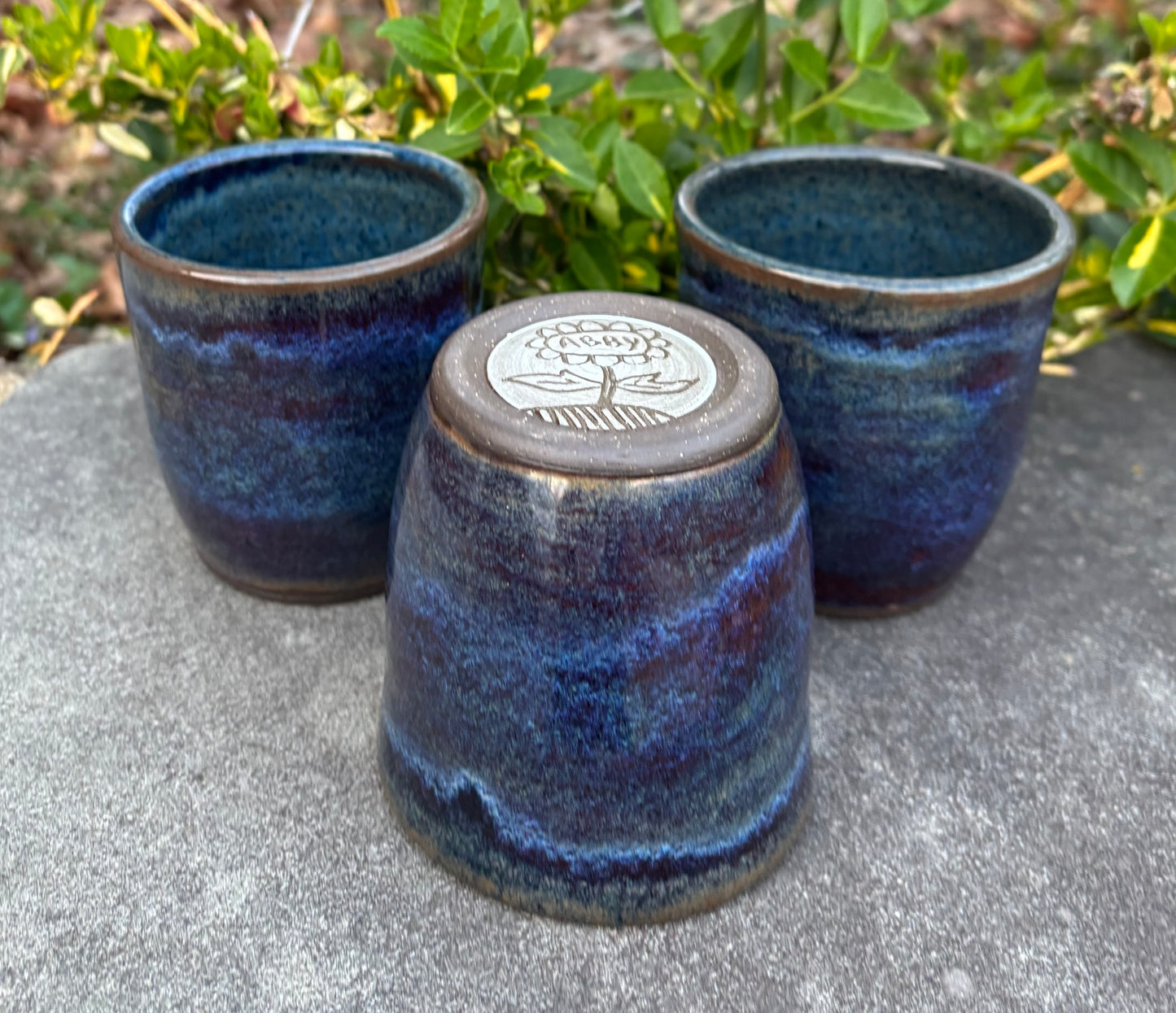 Dark Purple and Brown Handleless Mug 14oz