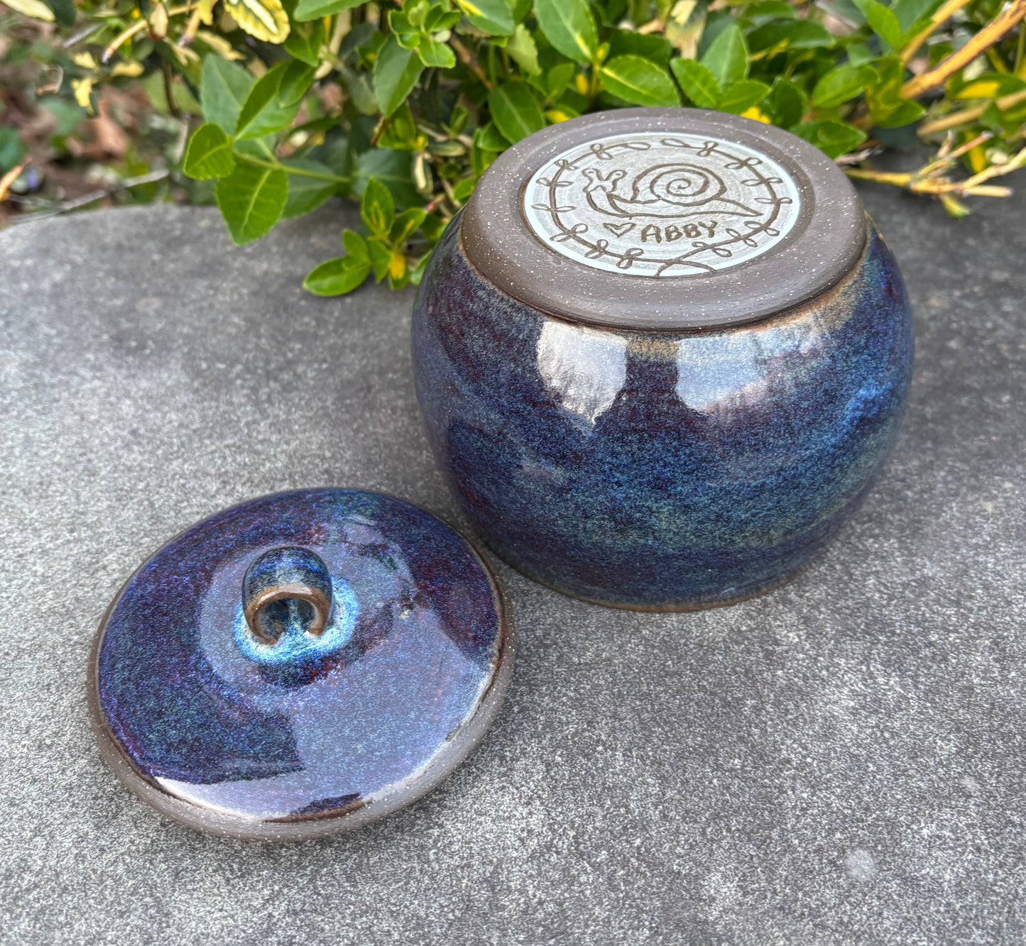 Dark Purple and Brown Jar