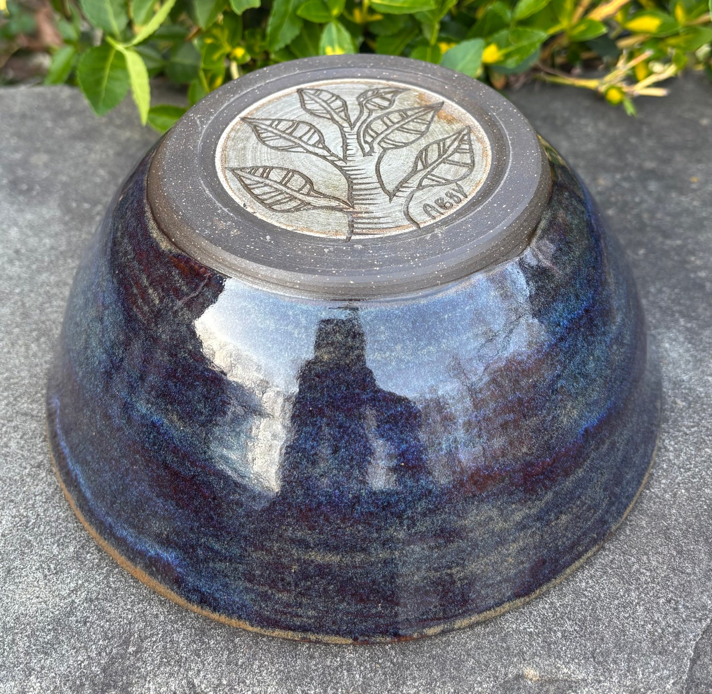 Large Purple and Brown Bowl