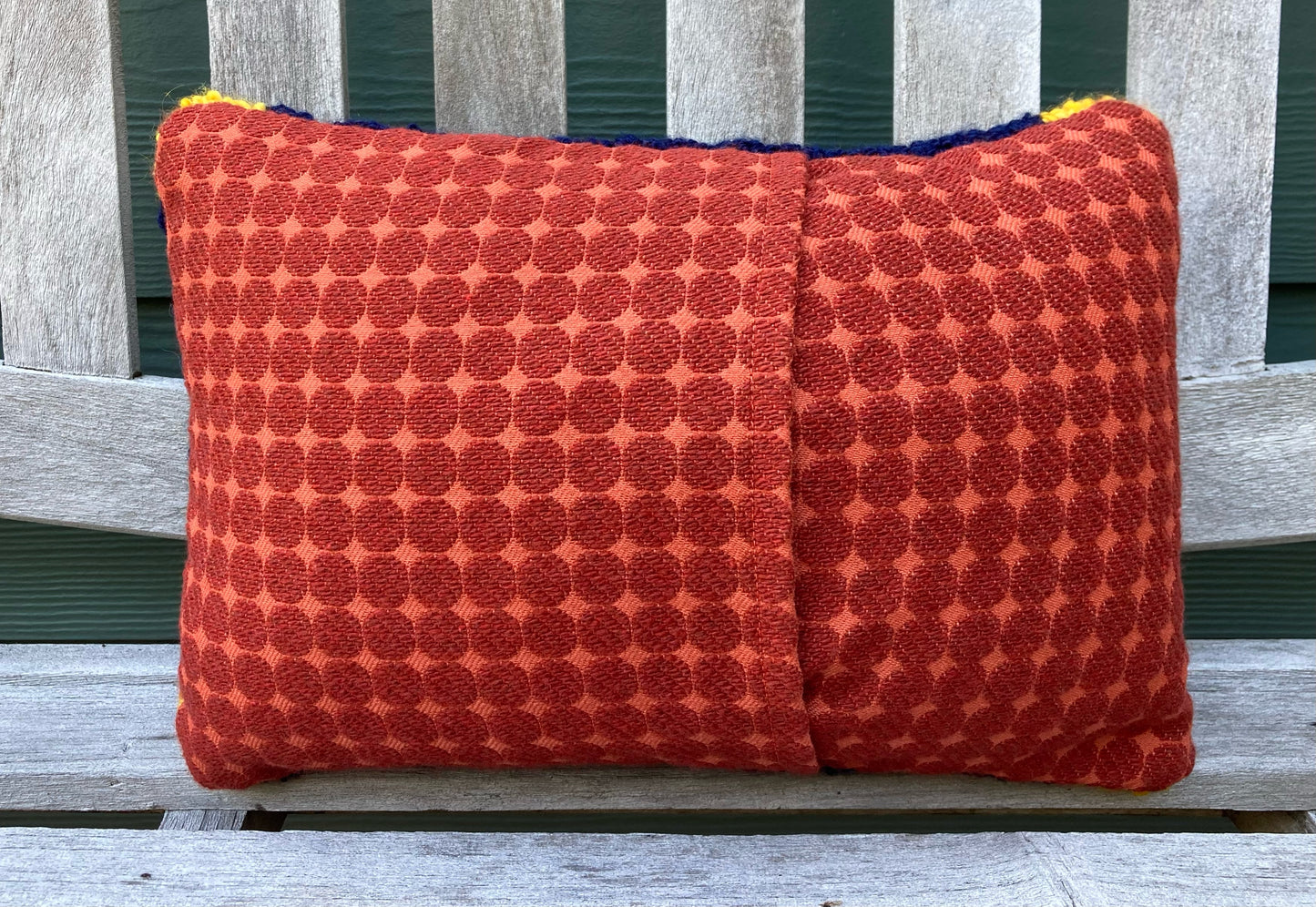 Tufted Red and Orange Snail Pillow