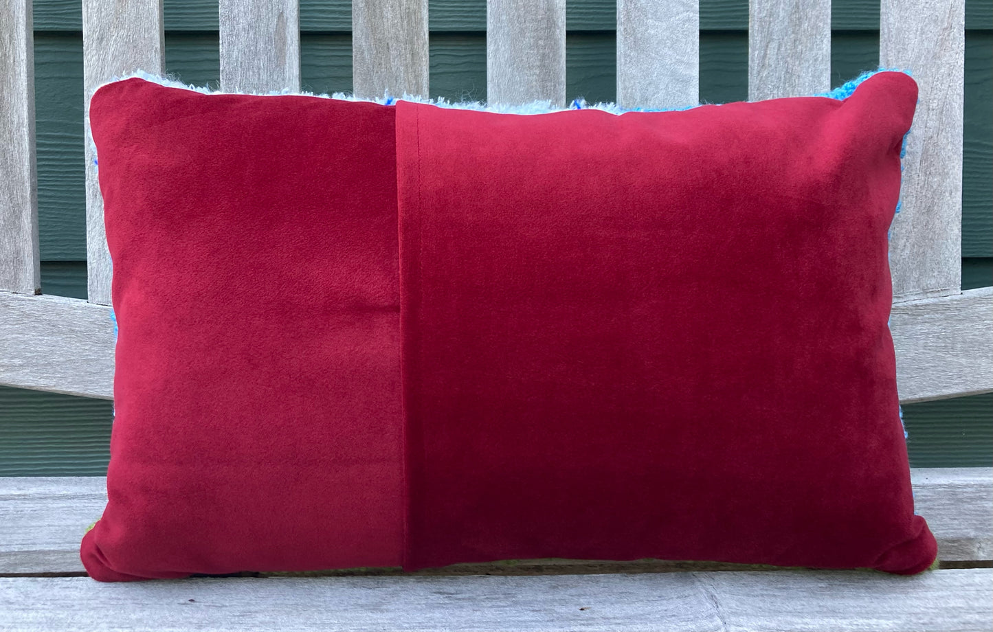 Tufted House with Three Flowers Pillow