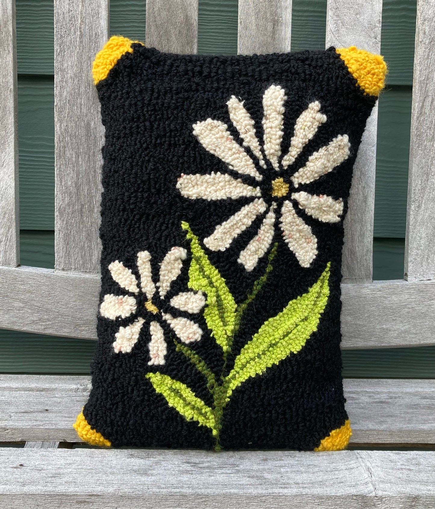 Tufted White Flower Pillow