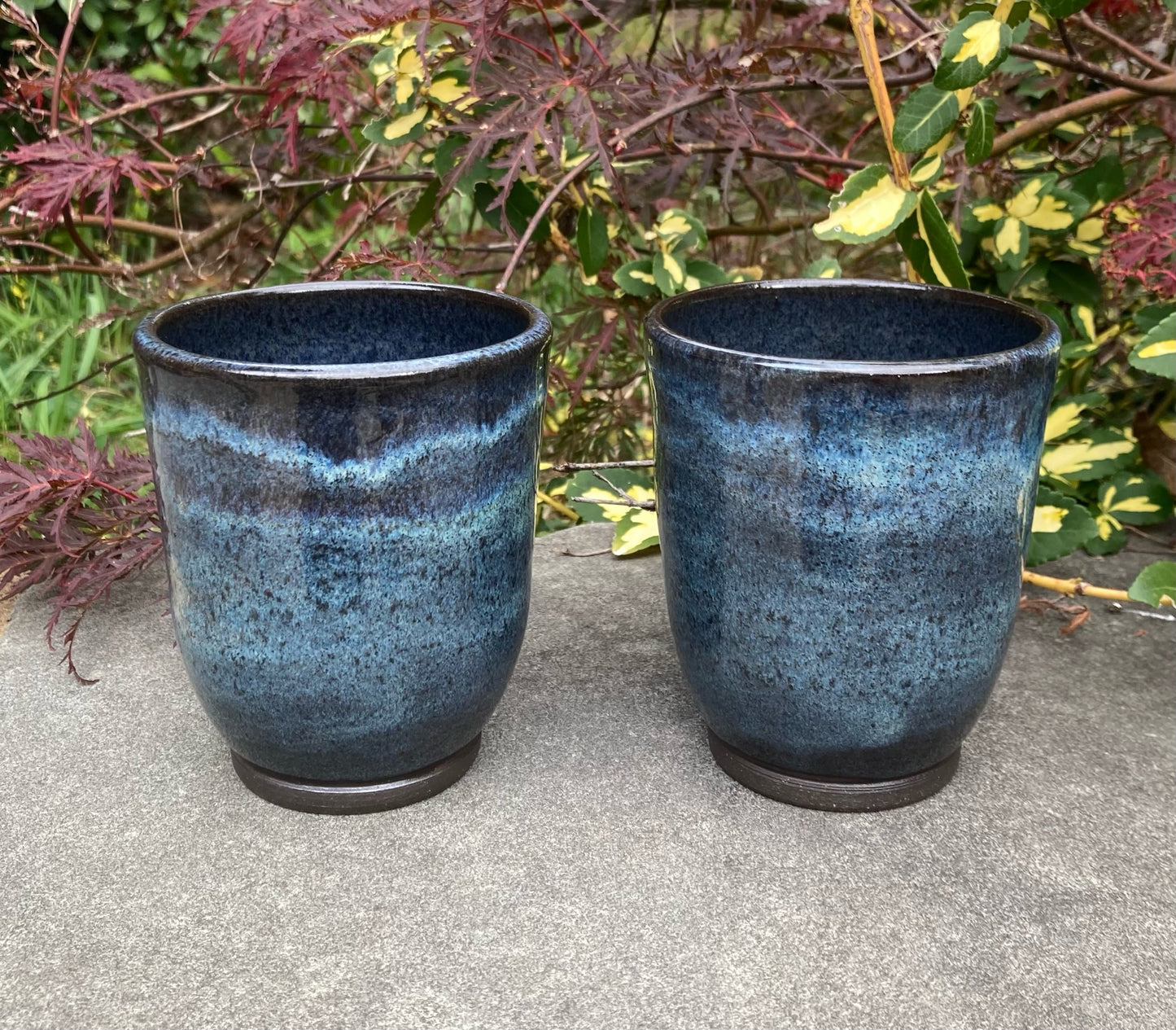 Gray Blue Handleless Cup 13oz
