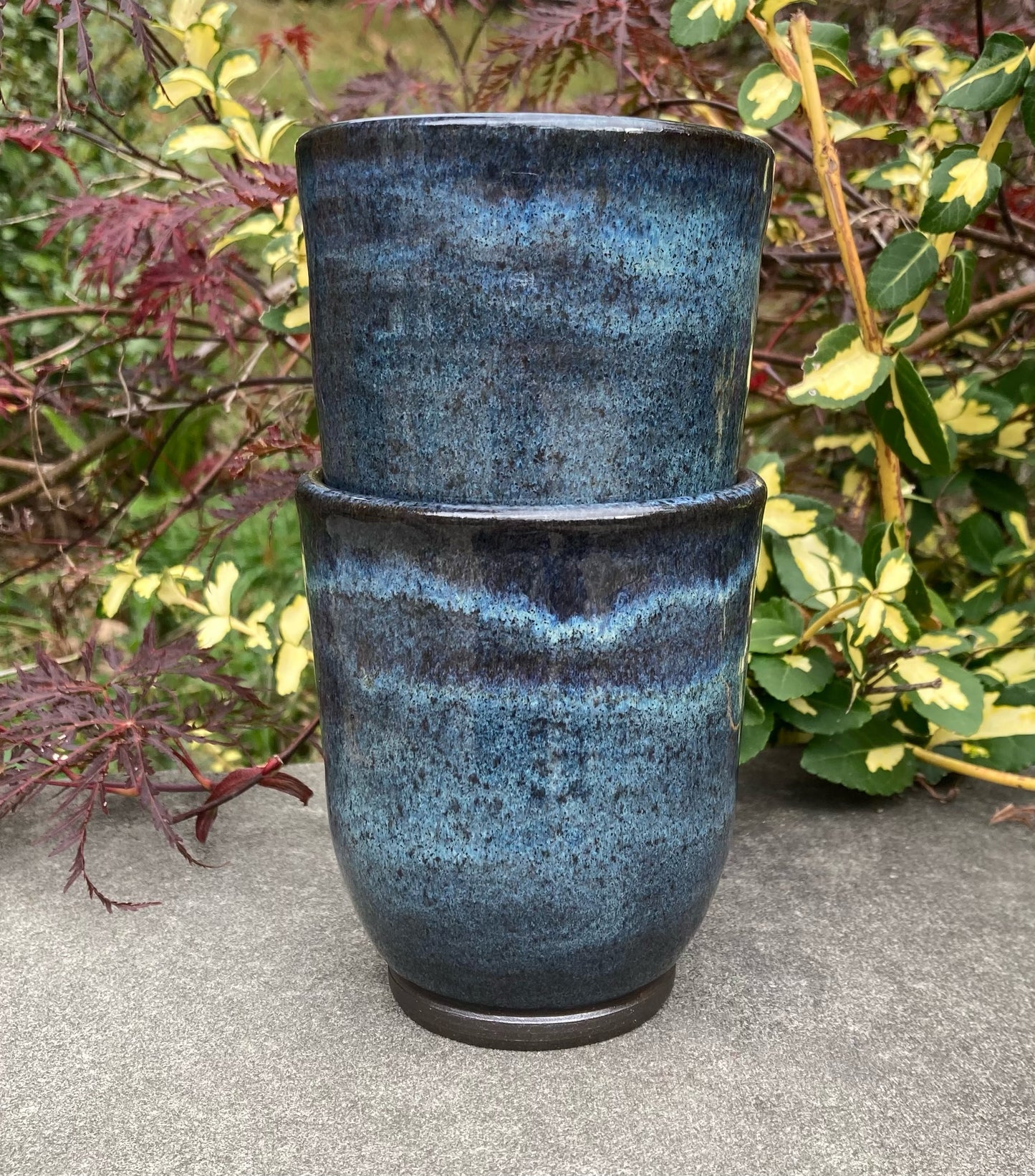 Gray Blue Handleless Cup 13oz