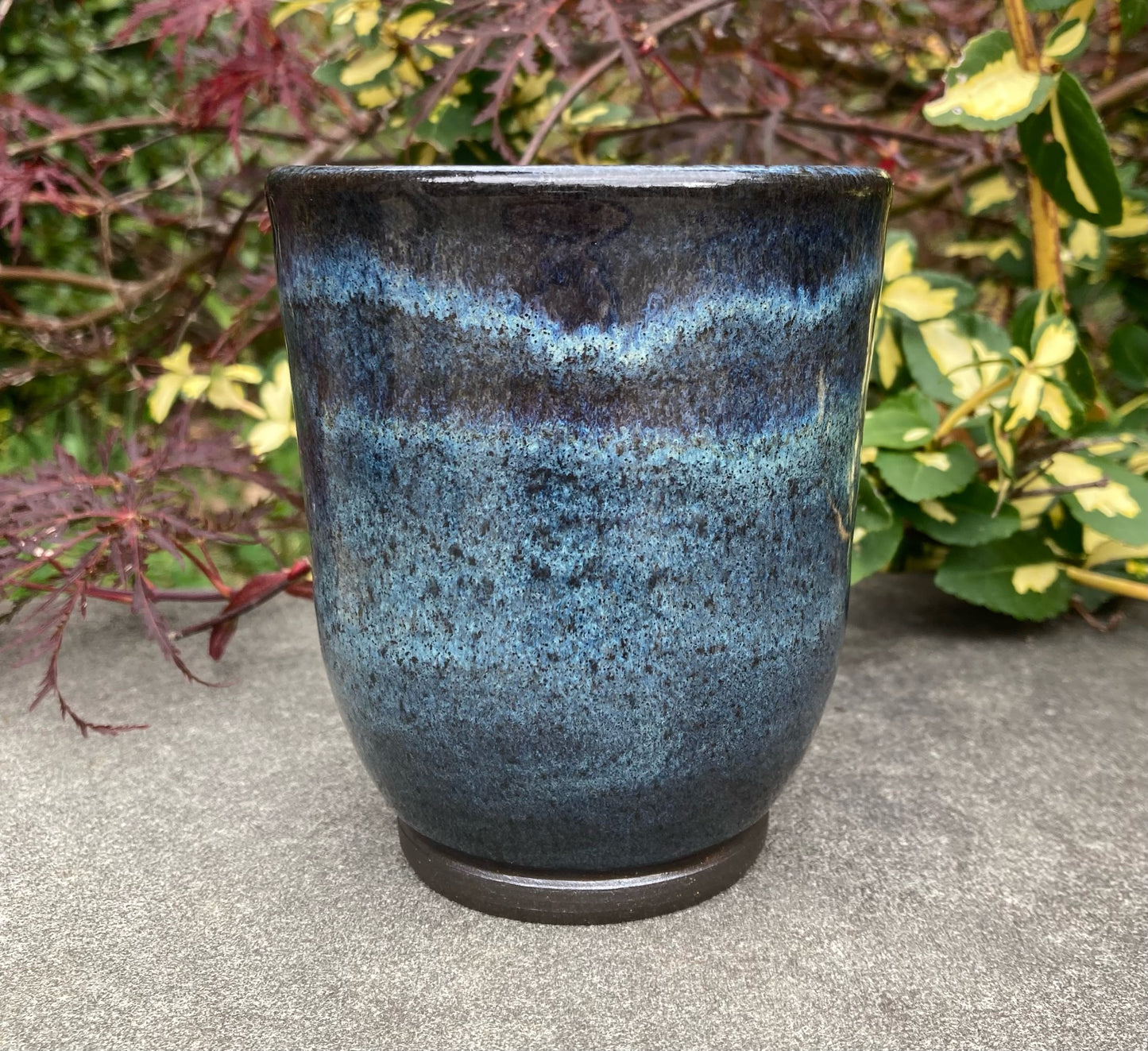 Gray Blue Handleless Cup 13oz