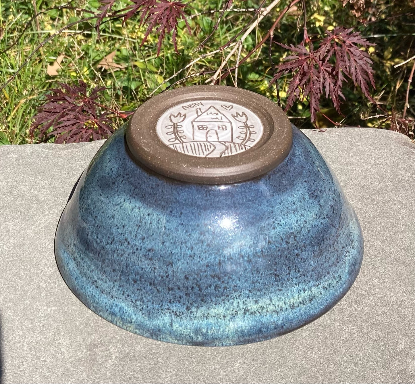 Medium Gray Blue Bowl