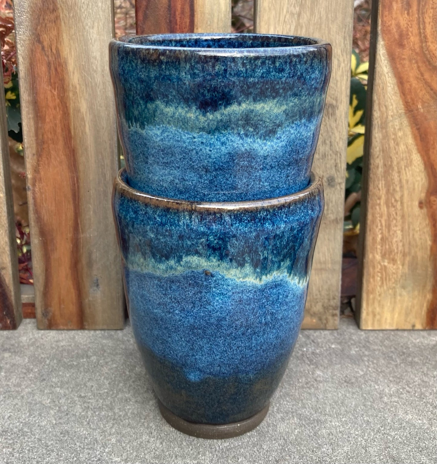 Bright Blue Handleless Cup 12oz