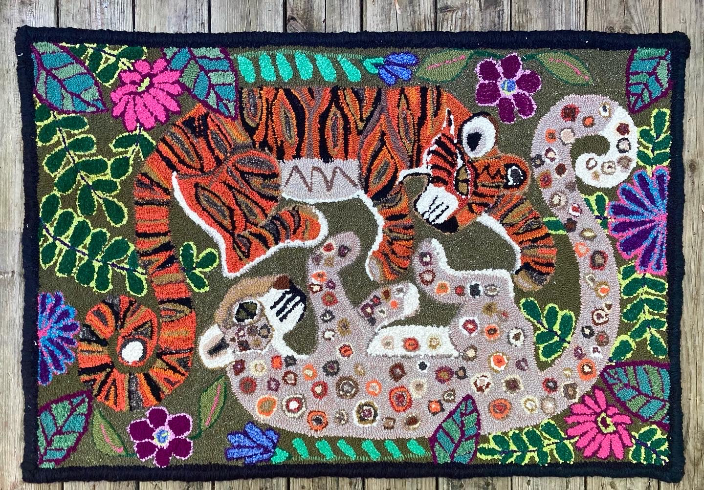 Tiger and Leopard Rug