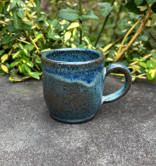 Small Blue and Brown Mug 4oz