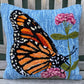 Tufted Monarch Butterfly Pillow