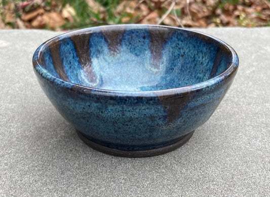 Small Drippy Blue Bowl