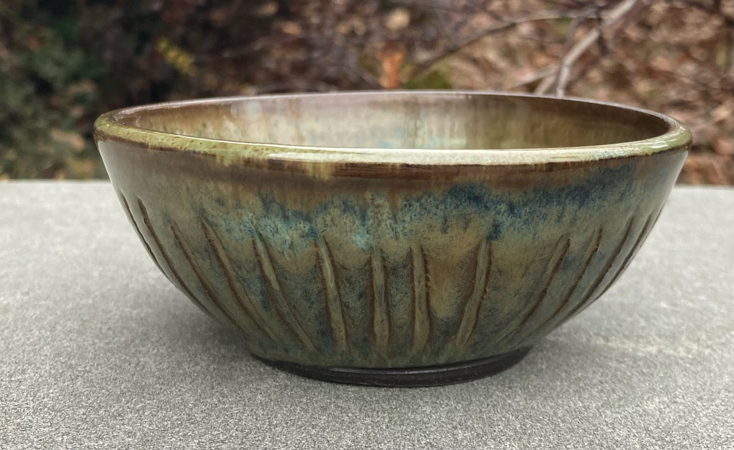 Small Textured Green Bowl