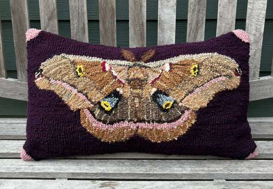 Tufted Polyphemus Moth Pillow