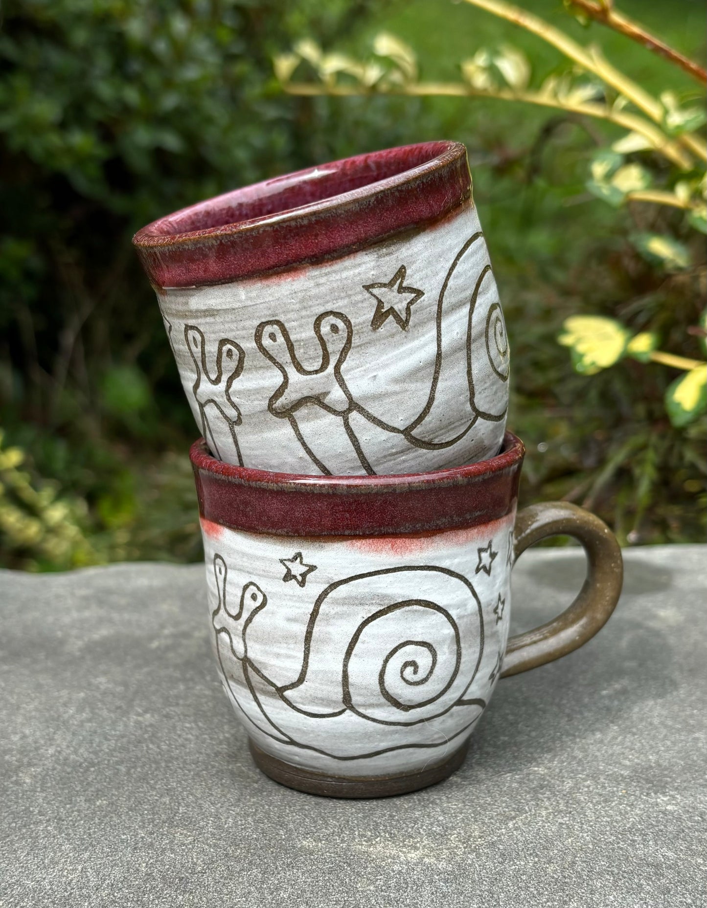 Small Carved Snail Love Mug 5oz