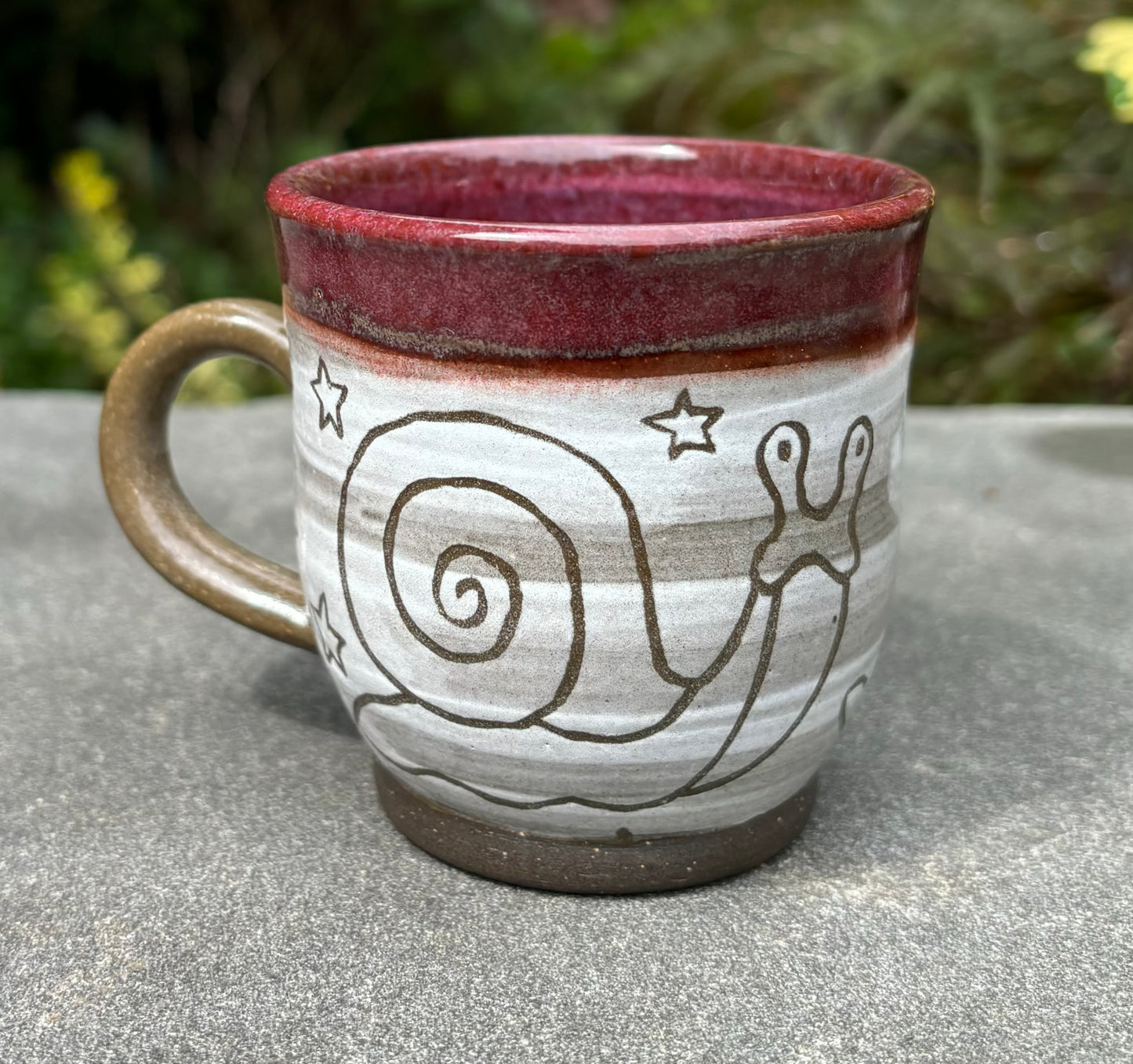 Small Carved Snail Love Mug 5oz