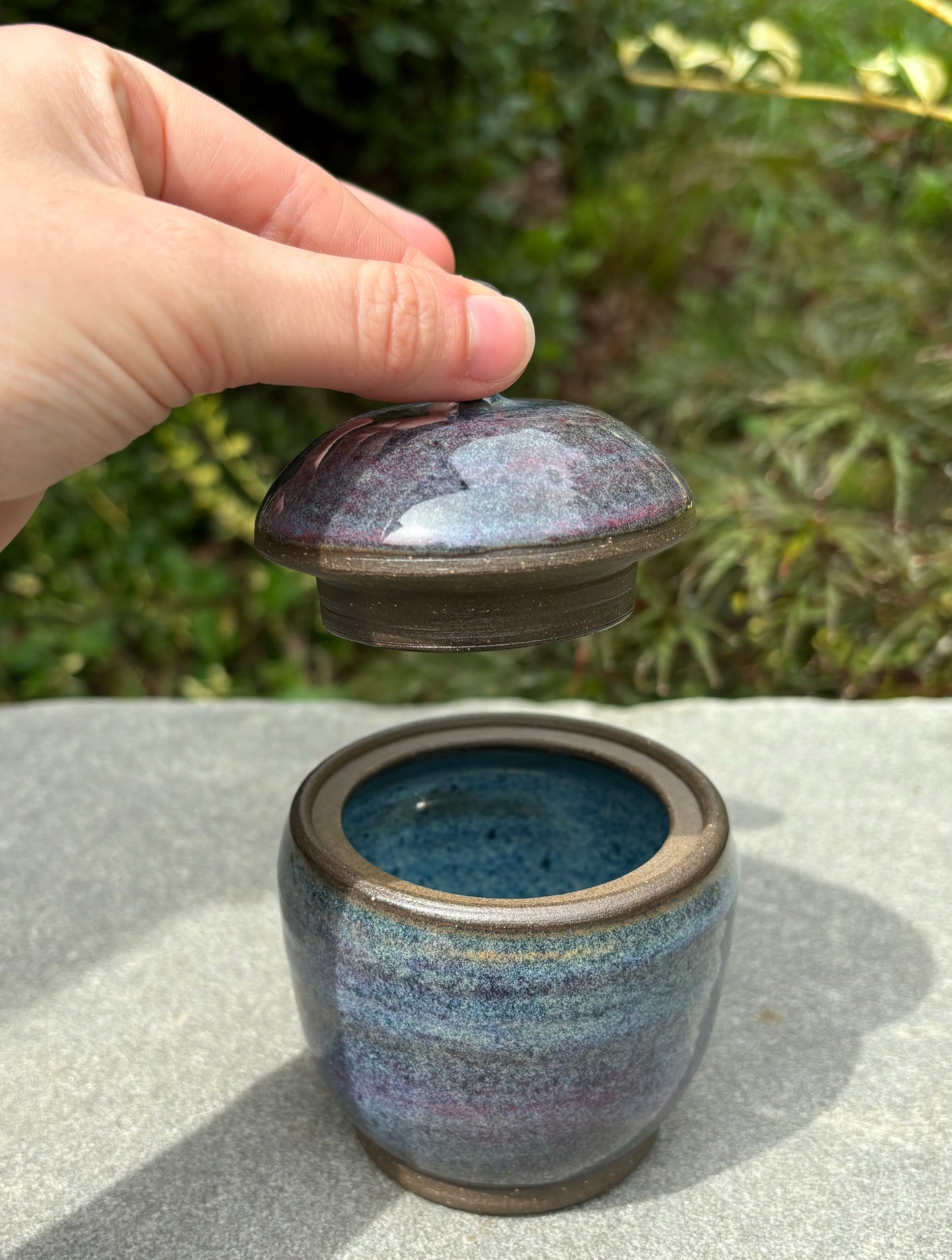 Small Purple Brown Jar