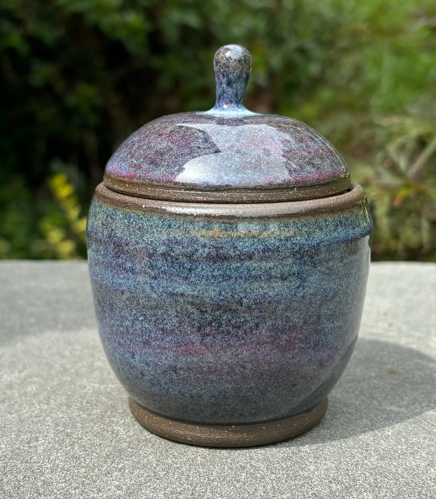 Small Purple Brown Jar