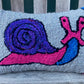 Tufted Pink and Purple Snail Pillow