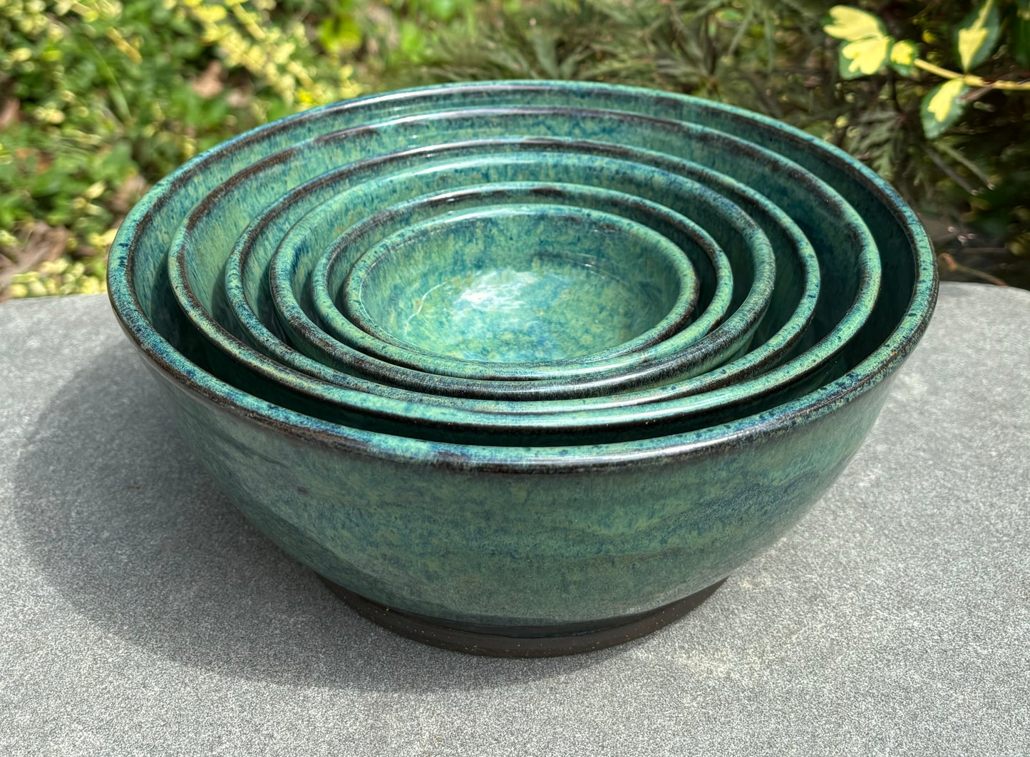 Green Nesting Bowl Set of 6