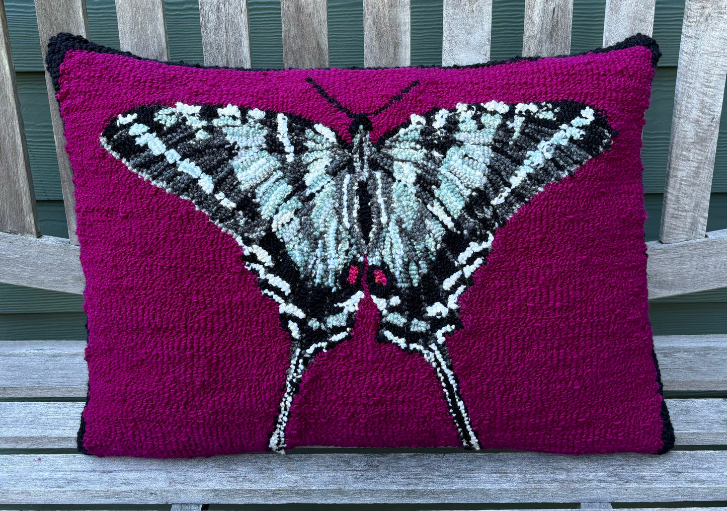 Tufted Zebra Swallowtail Butterfly Pillow