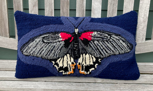 Tufted Great Mormon Butterfly Pillow