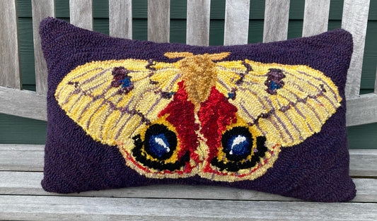 Tufted IO Moth Pillow