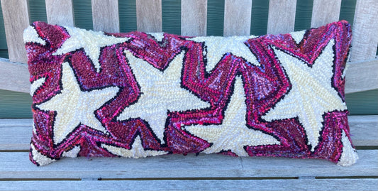 Tufted Long Pink Star Pillow