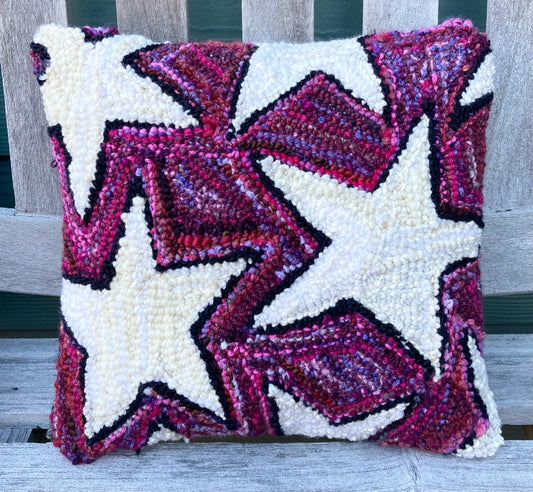 Tufted Pink Star Pillow