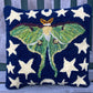 Tufted Luna Moth Star Pillow